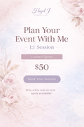 Plan Your Event With Me – 1:1 Session
