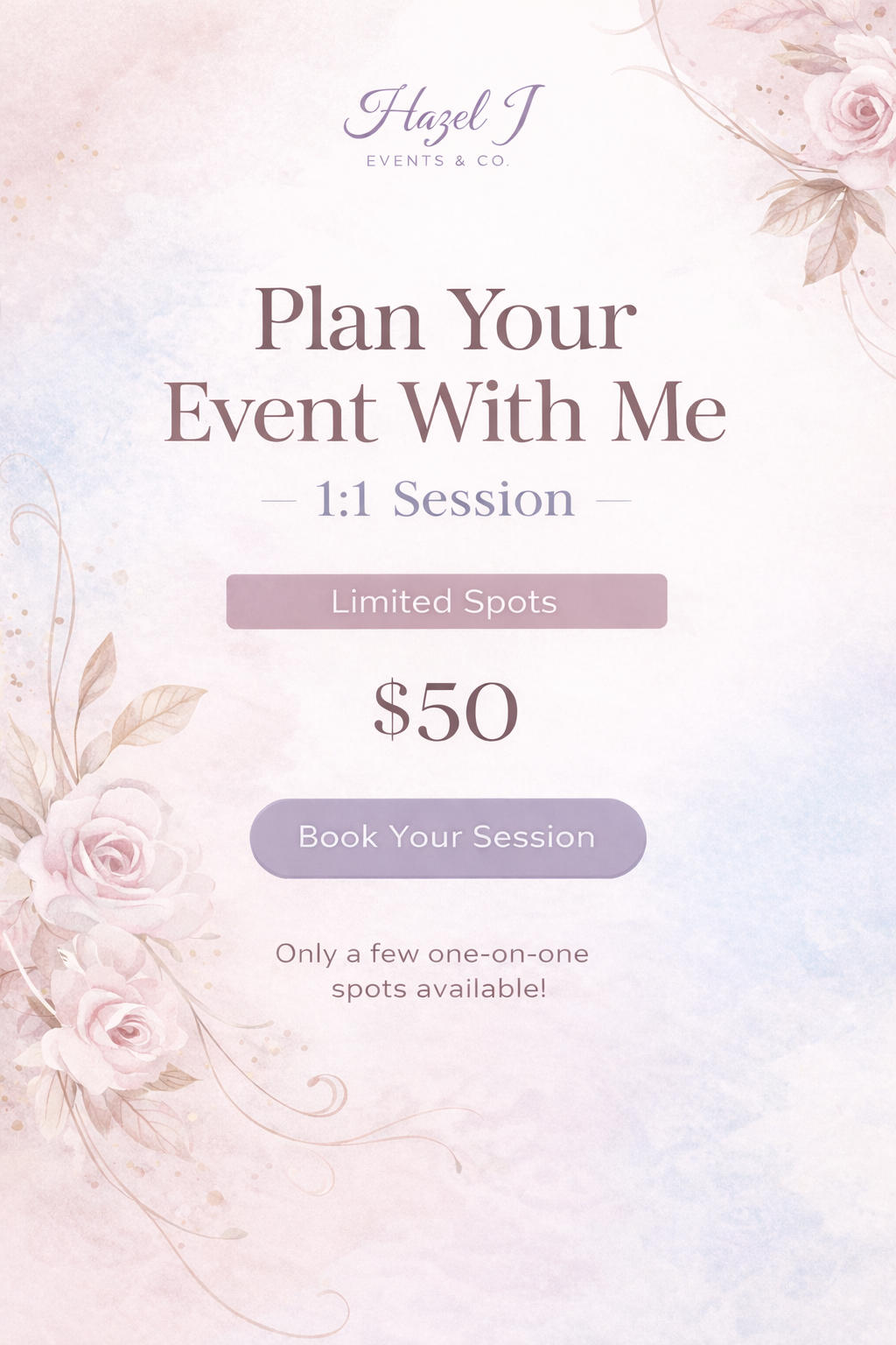 Plan Your Event With Me – 1:1 Session