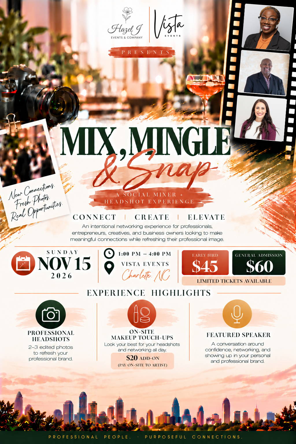 Mix, Mingle & Snap | Social Mixer + Headshot Experience